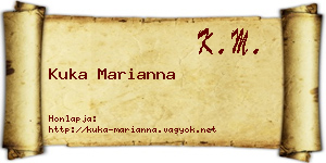 Kuka Marianna névjegykártya
